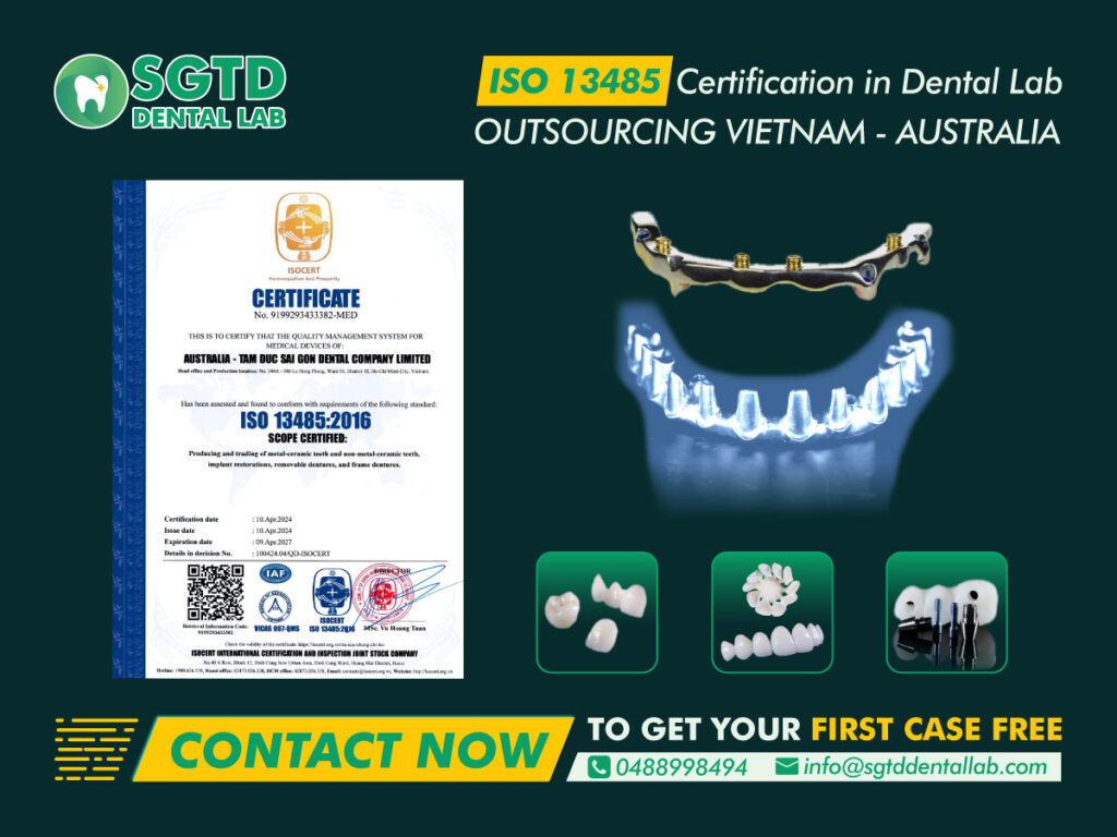 Superior Dental Care - IOS 13485:2016 Certification in Dental lab outsourcing Viẹt Nam - Australia